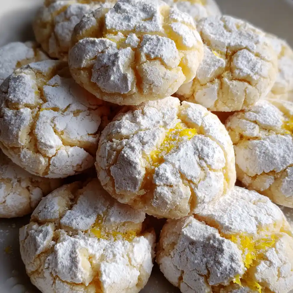 lemon crinkle cookie recipe Sugared Sunshine Cracks