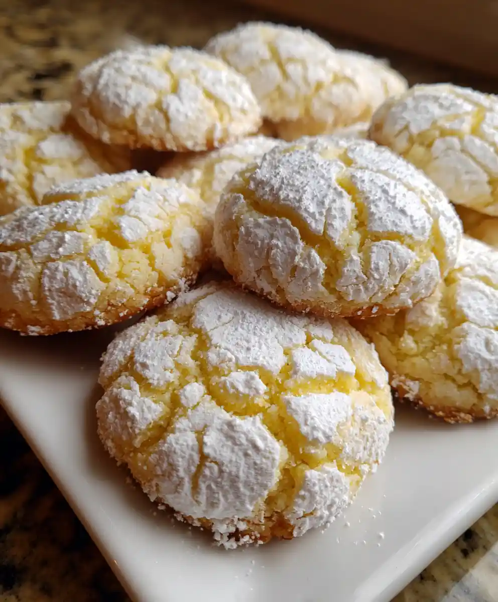 lemon crinkle cookie recipe Sugared Sunshine Cracks