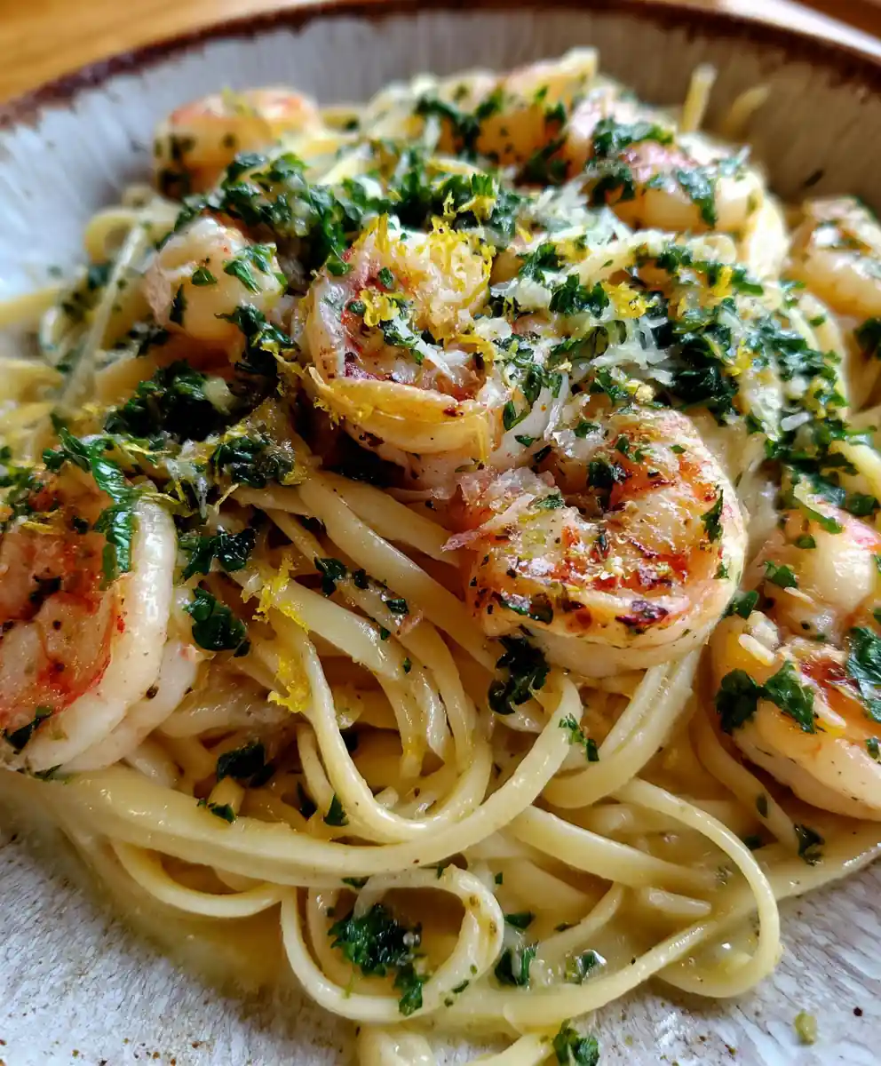 lemon shrimp pasta recipe Parsley Gremolata Green