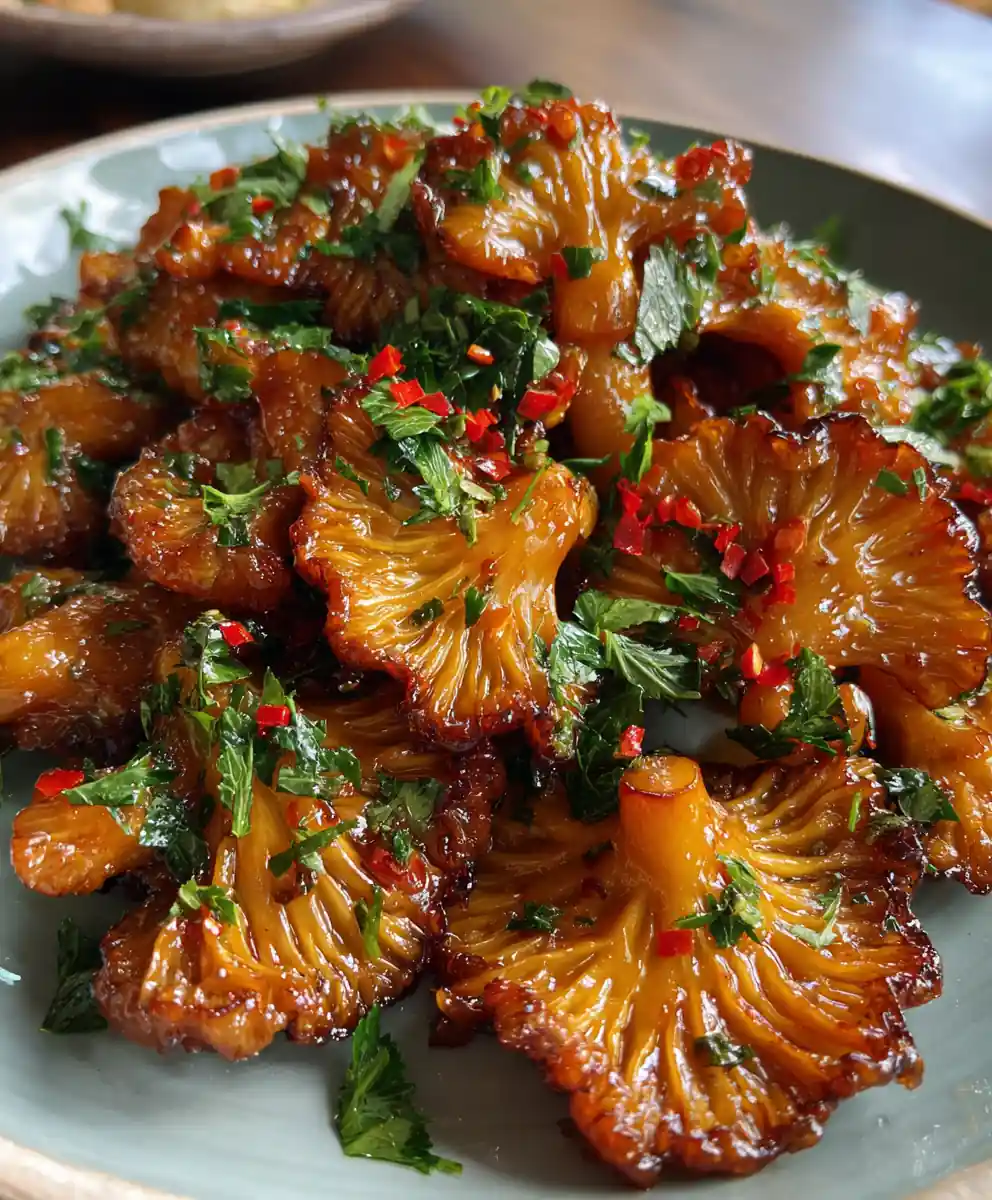 maitake mushroom recipe Chili Lime Glaze