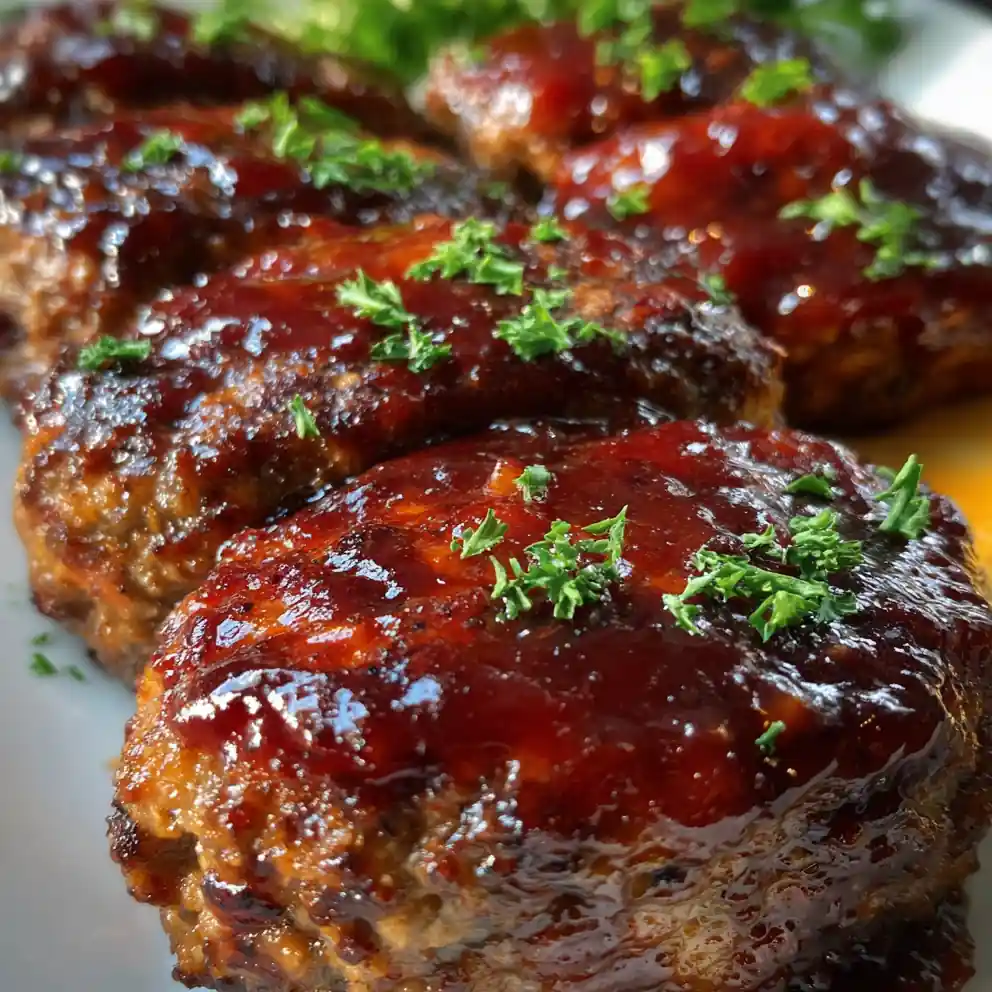 mini meatloaf recipe Ketchup Glaze Red