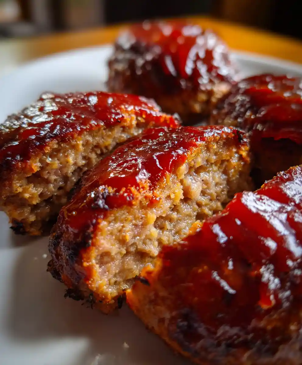 mini meatloaf recipe Ketchup Glaze Red