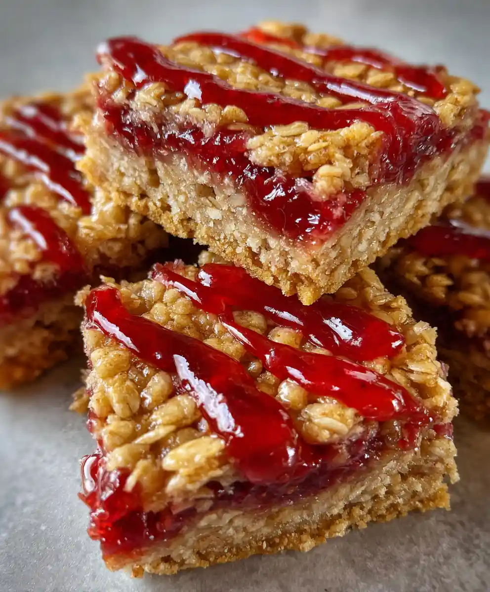 oatmeal bars recipe with Ruby Cranberry Drizzle