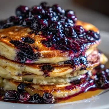 Oatmeal Pancake Recipe With Blueberry Mosaic Top 1761300206.2073467