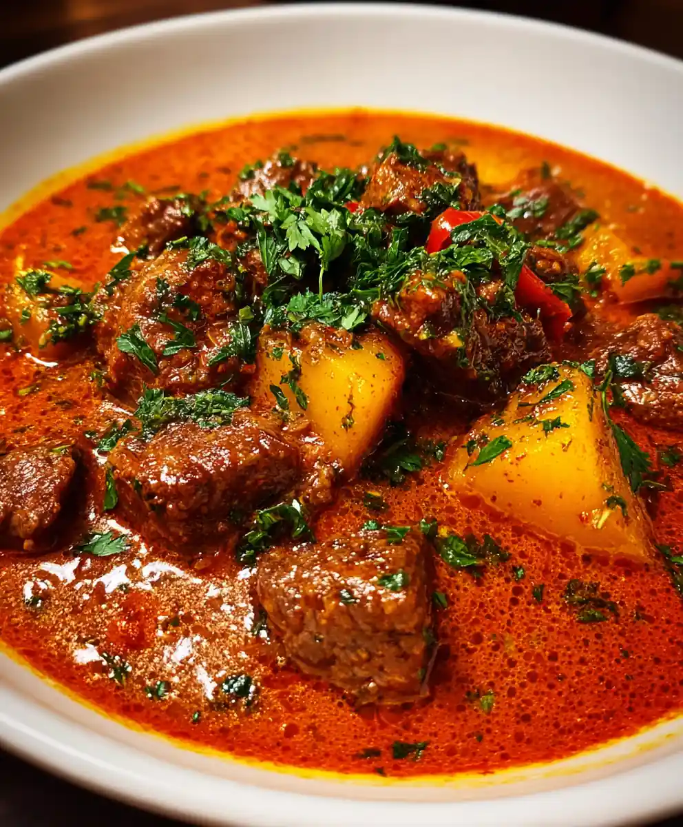 old fashioned goulash recipe Paprika Tomato Stew with Emerald Parsley