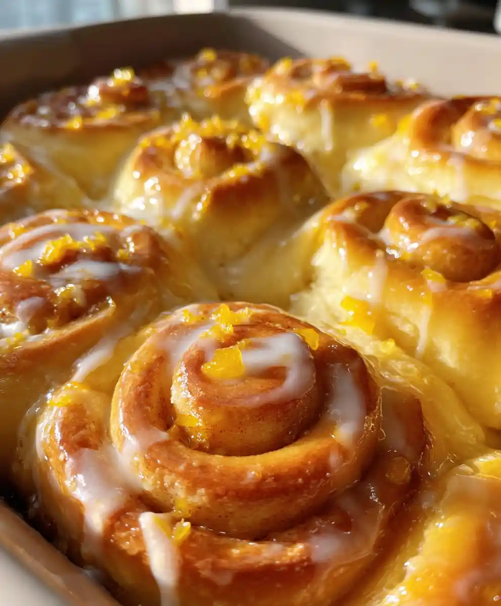 orange rolls recipe Citrus Glaze Sunset
