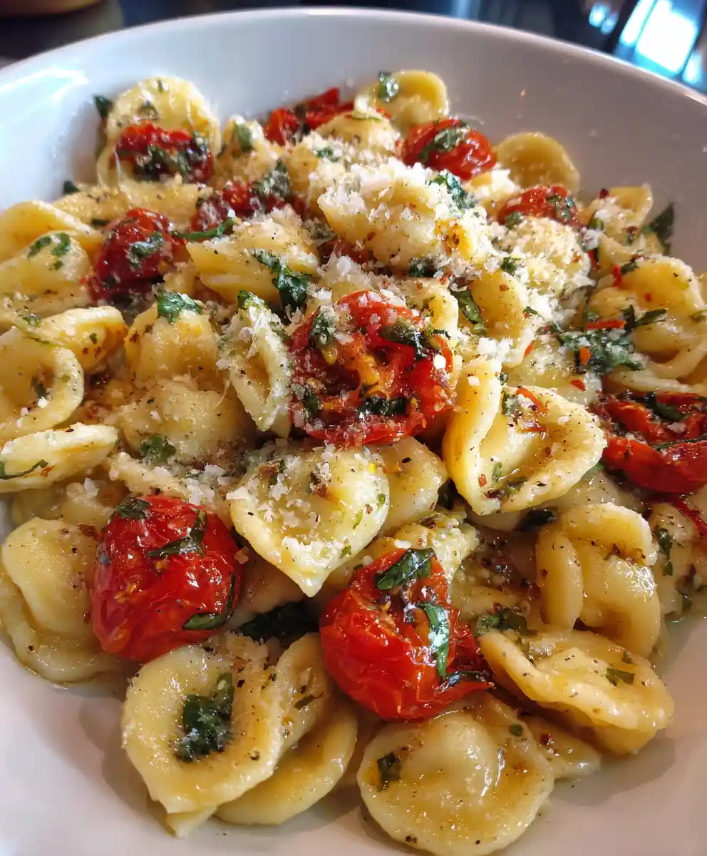 orecchiette pasta recipe Blistered Cherry Tomato Confetti