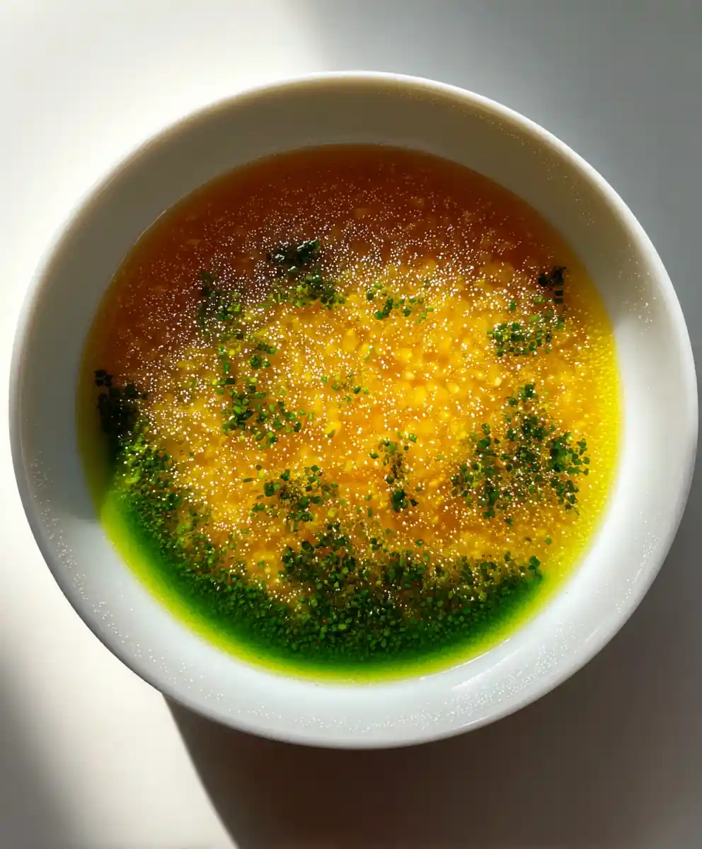 pastina recipe Saffron Broth With Chive Oil