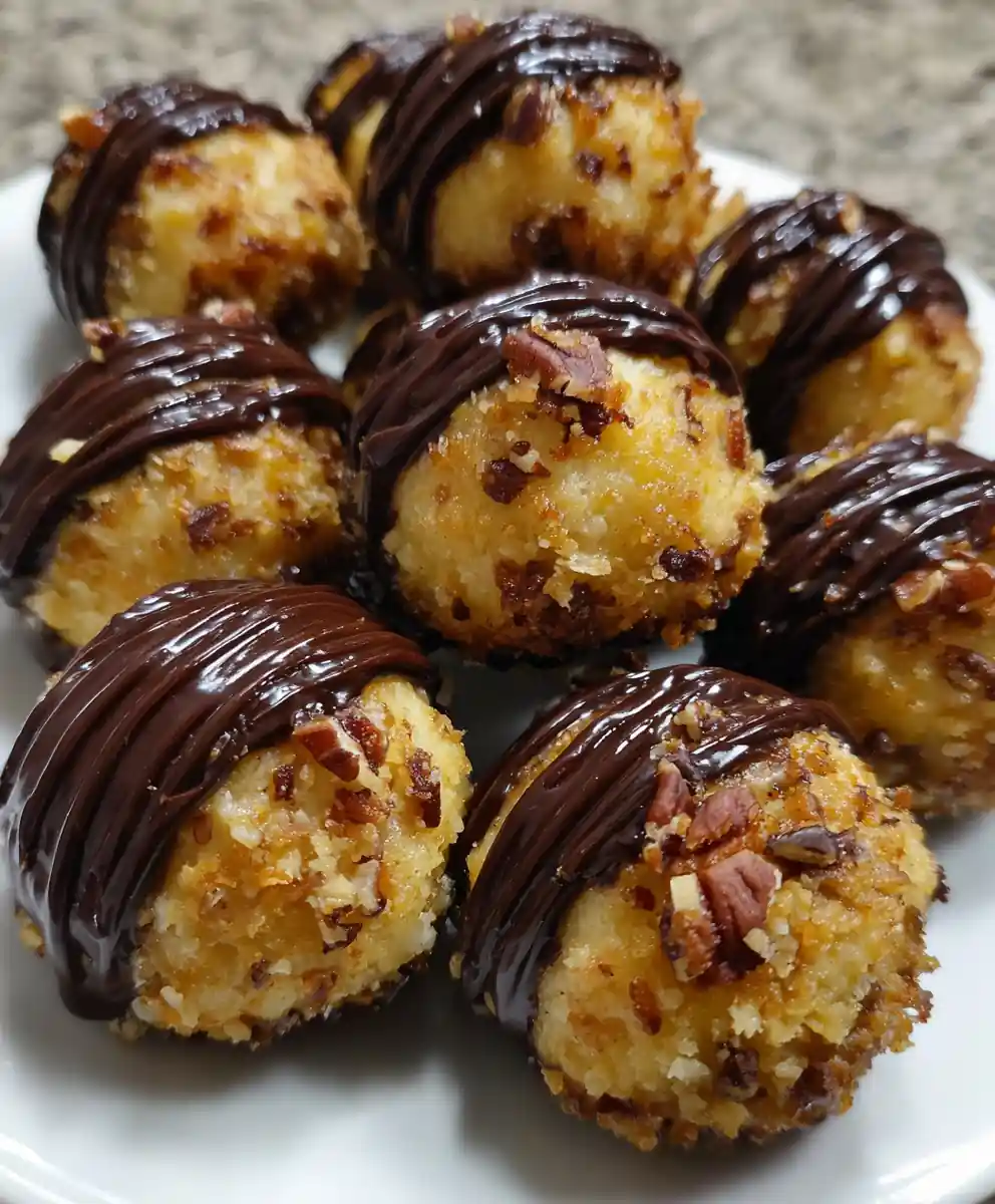 pecan pie balls recipe Chocolate Dip Stripe