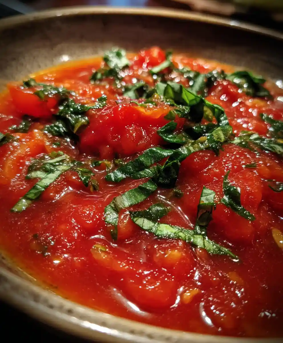 pomodoro sauce recipe Bright Tomato Red With Basil