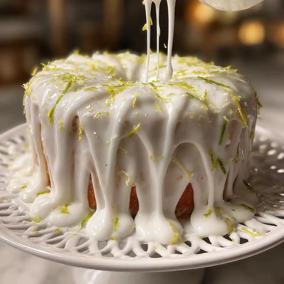 powder sugar icing recipe Glossy White Drip with Citrus Zest