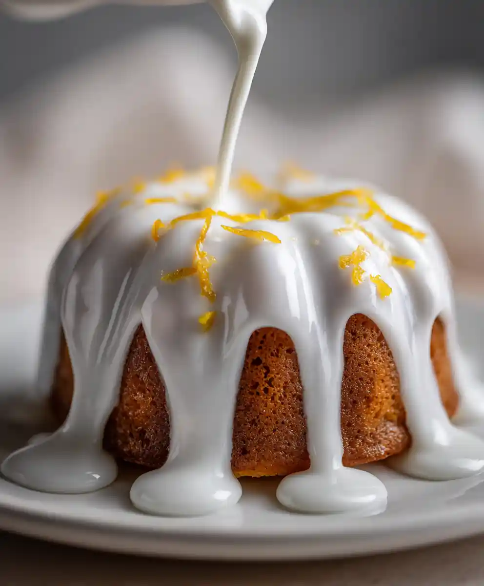 powder sugar icing recipe Glossy White Drip with Citrus Zest