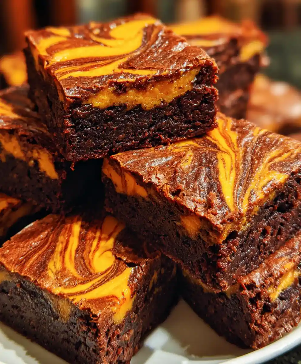 pumpkin brownies recipe Marbled Orange Swirl
