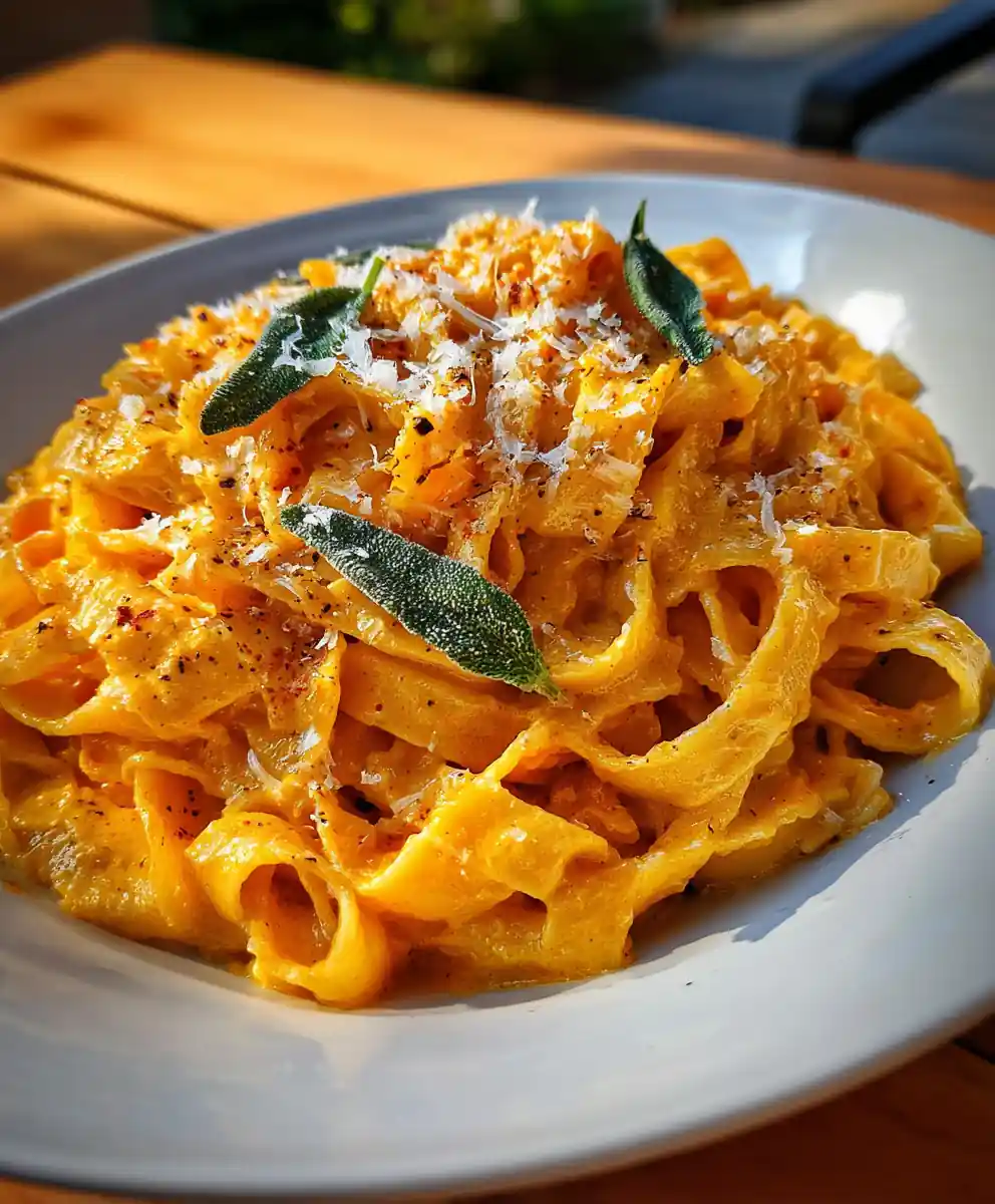 pumpkin pasta recipe Creamy Sage Pumpkin Ribbons
