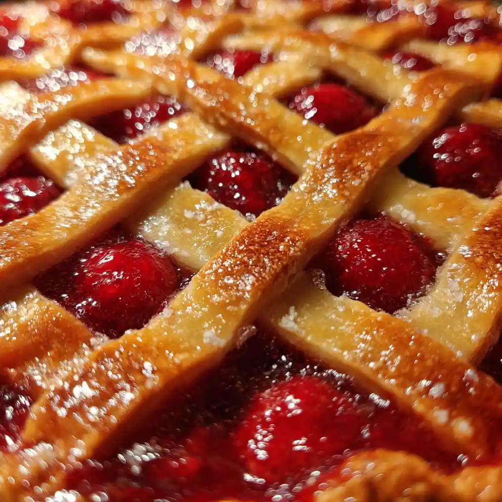raspberry pie recipe Lattice With Lemon Sugar