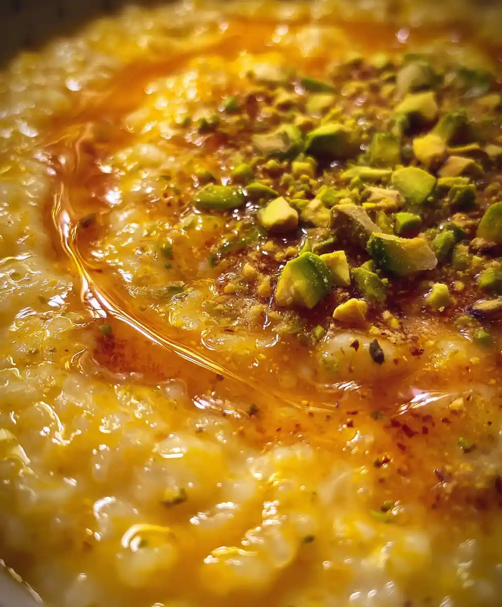 rice porridge recipe Turmeric Honey Swirl With Pistachios