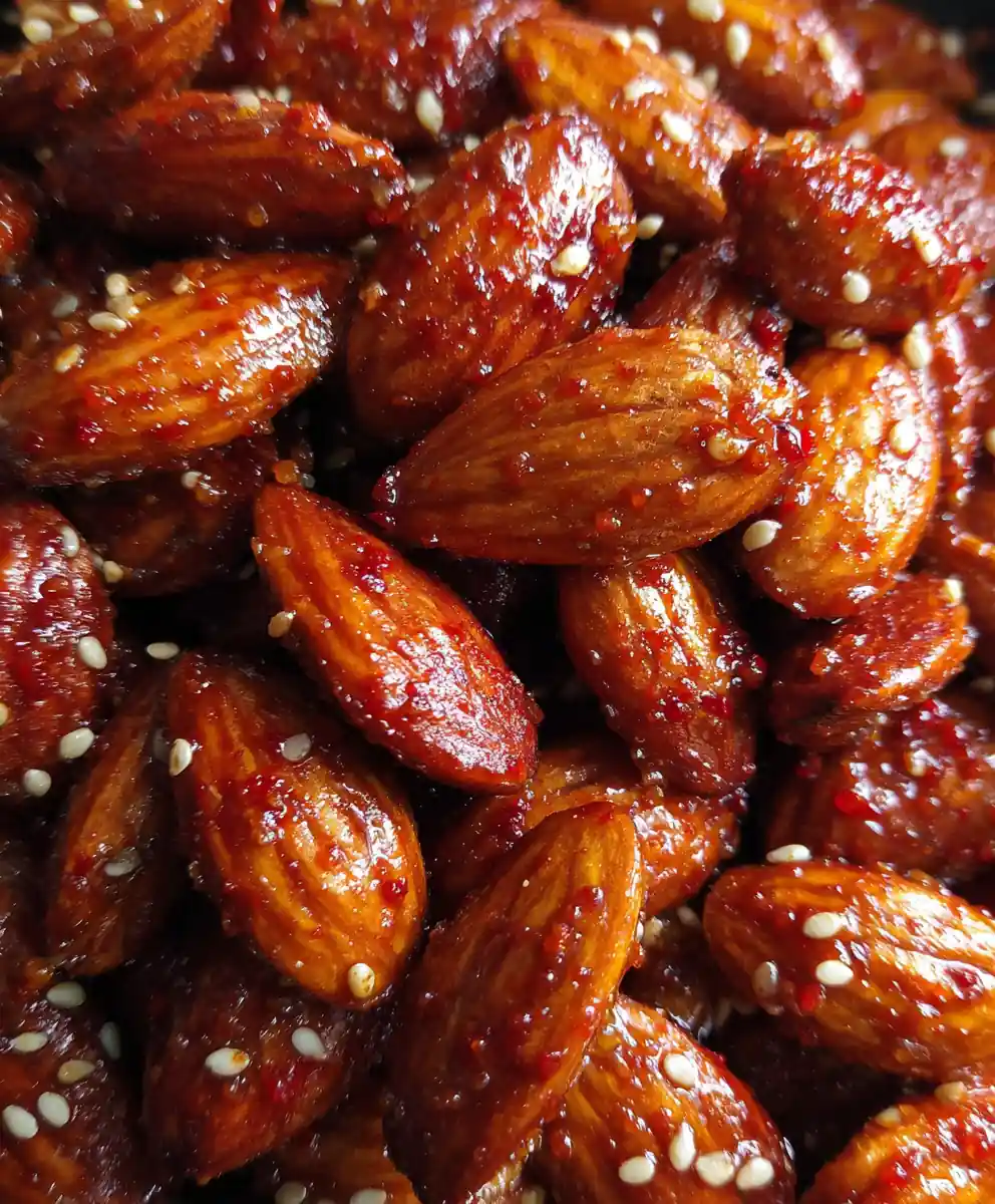 roasted almonds recipe Chili-Honey Glaze with Sesame Sparkle