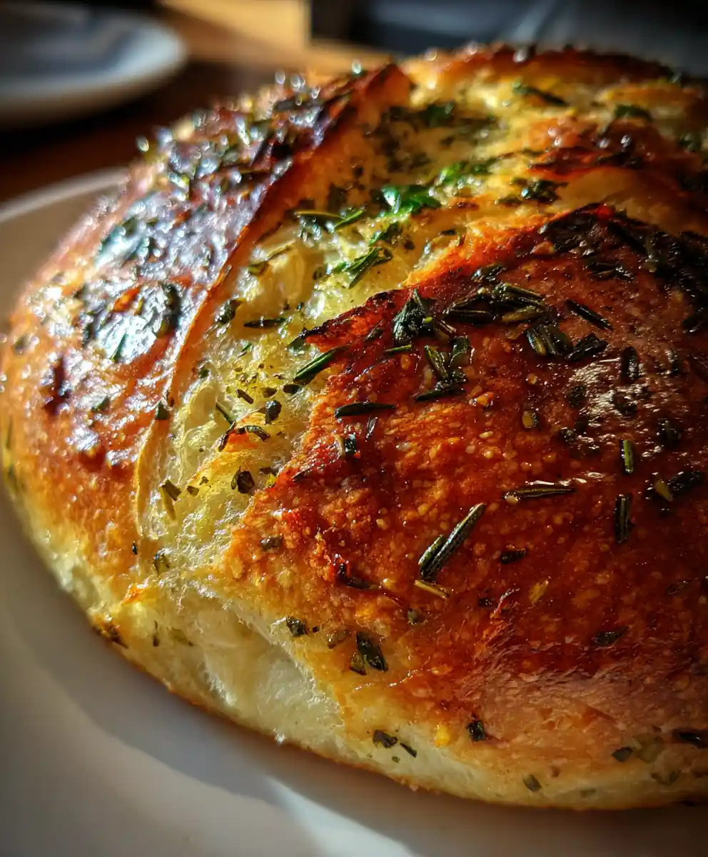 rosemary bread recipe with Green Herb Oil Brush