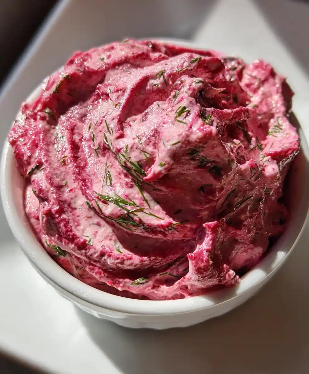 salmon dip recipe Beet-Swirled With Dill Fronds