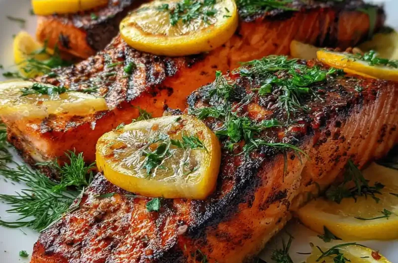 Salmon Steak Recipe Char Lines With Citrus Yellow 1761528734.9245846