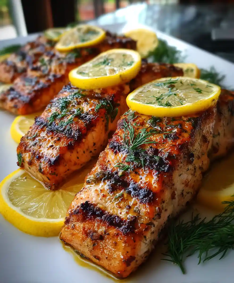 salmon steak recipe Char Lines With Citrus Yellow