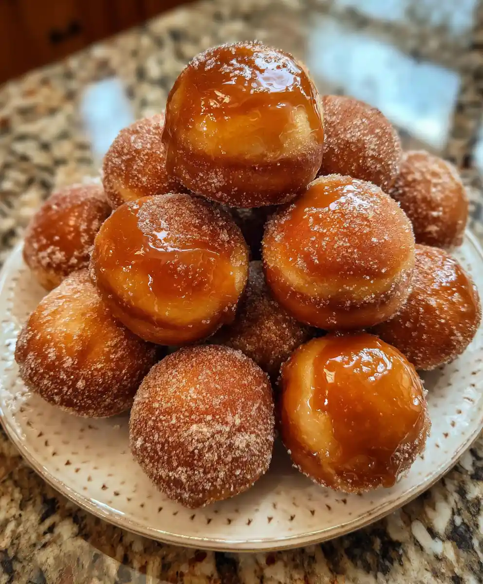 sourdough donut recipe Cinnamon Sugar With Amber Glaze