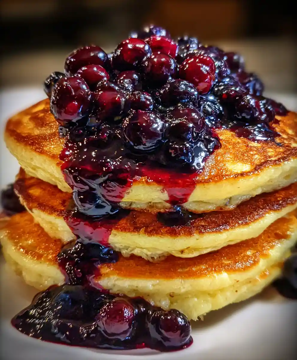 sourdough pancake recipe Blueberry Compote Top