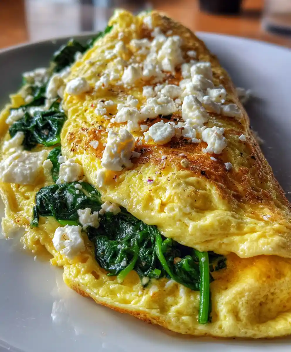 spinach omelette recipe Emerald Folded Feta