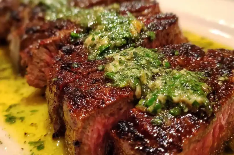 Steak Recipe Ideas Charred Strip With Herbed Green Butter 1761518712.0980687