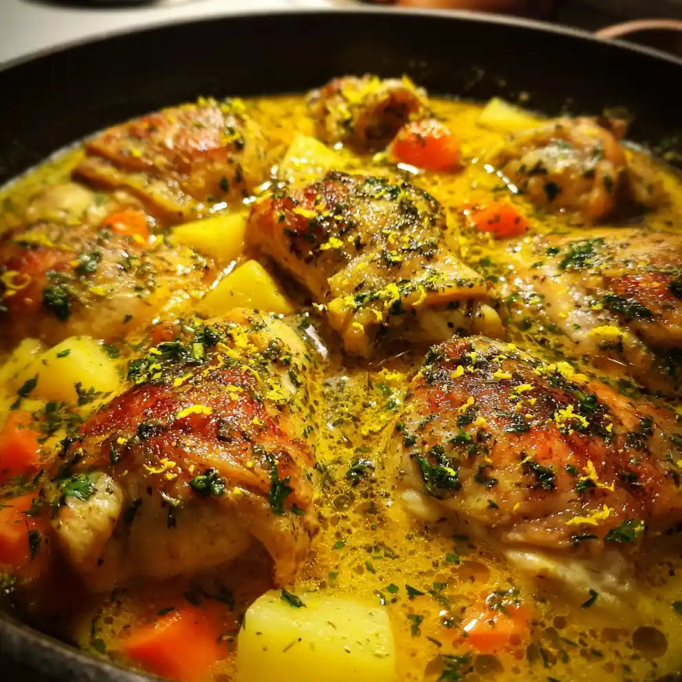 stewed chicken recipe with Golden Turmeric Broth