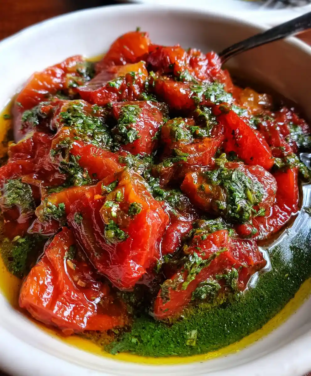 stewed tomato recipe Basil Oil Swirl