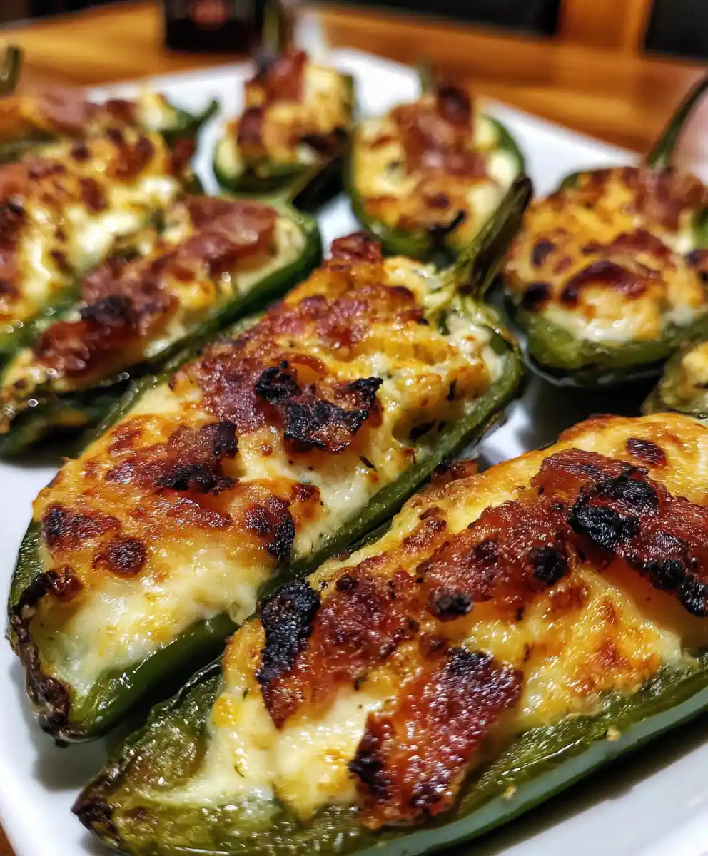 stuffed jalapeno recipe with Charred Green Striping