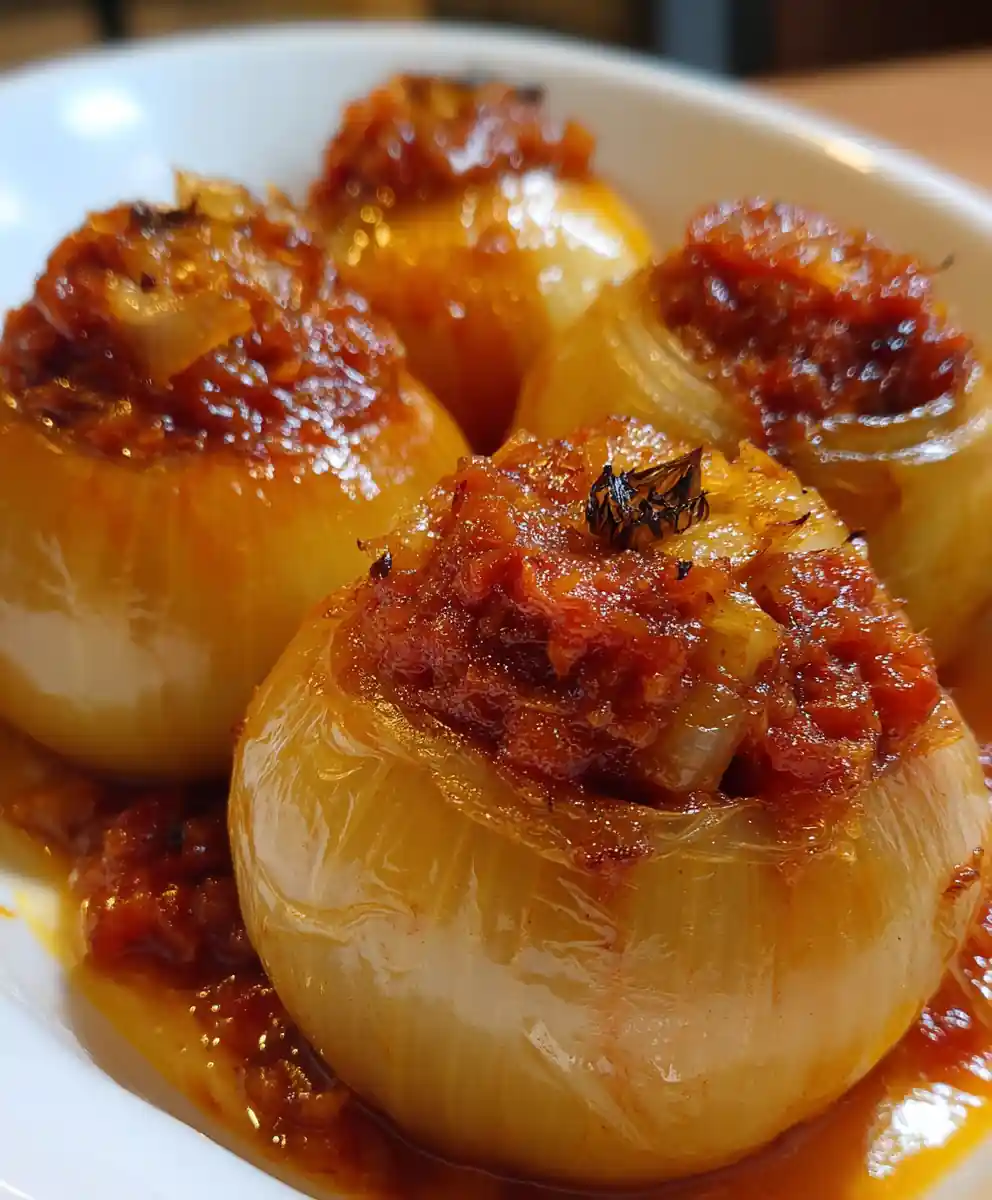 stuffed onions recipe Tomato Saffron Red