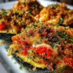 Stuffed Zucchini Recipe Tomato Rice Boat With Herb Crumbs 1760455809.2808948