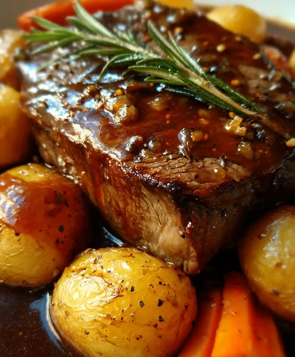 sunday roast recipe Rosemary Brown Gravy With Rainbow Roots