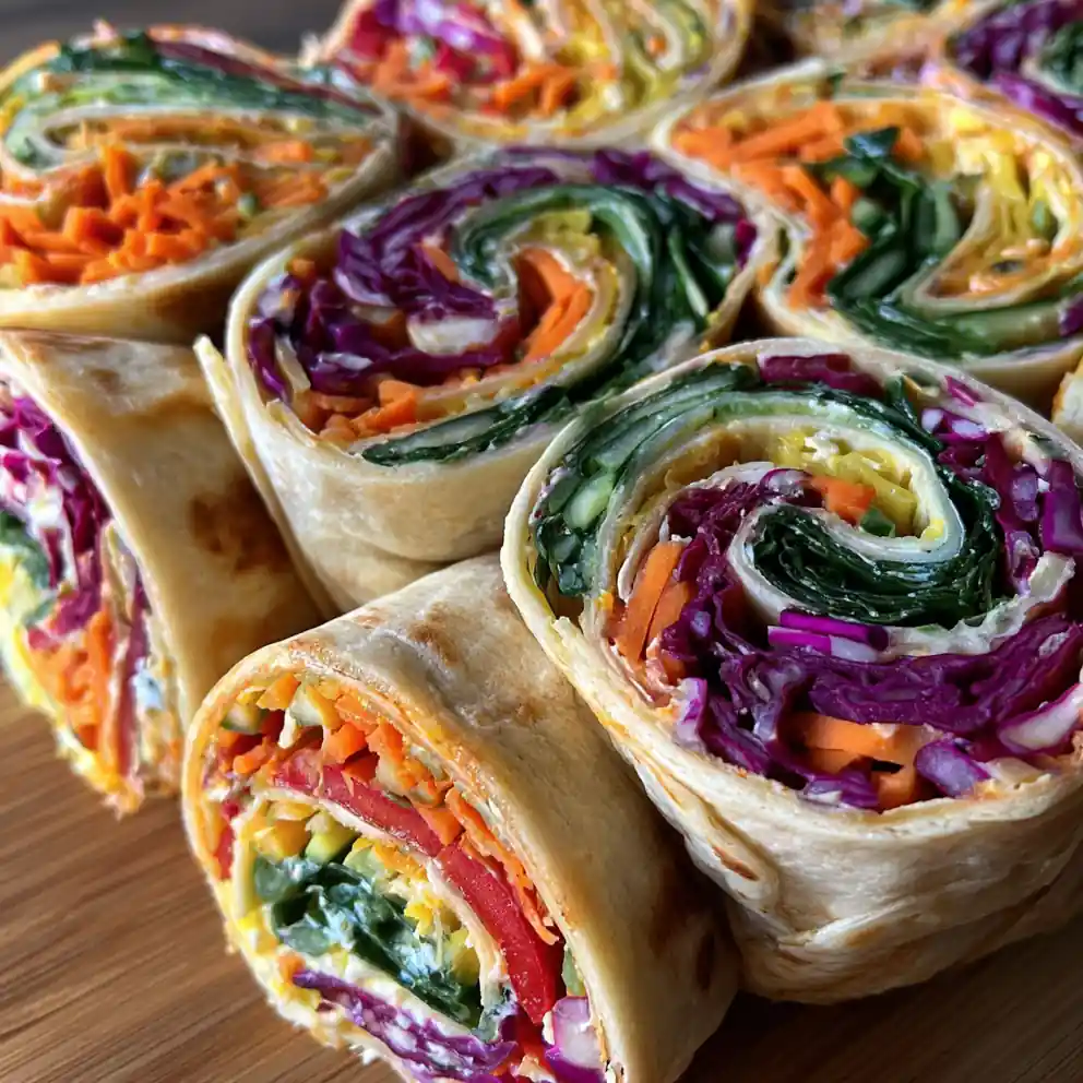 tortilla wrap recipe Rainbow Veggie Stripe