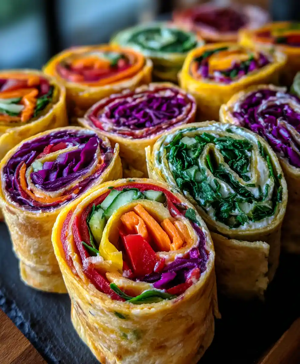 tortilla wrap recipe Rainbow Veggie Stripe