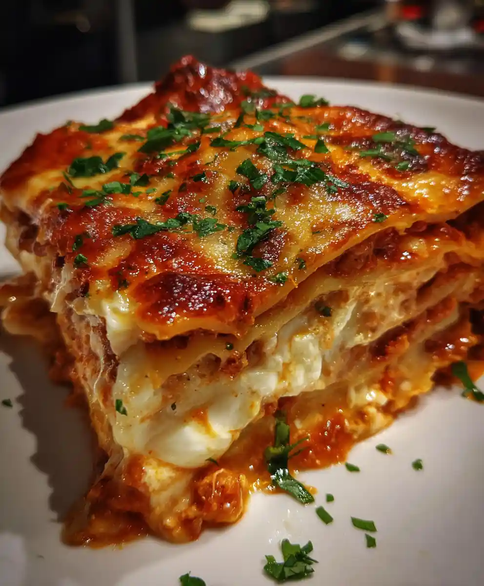 traditional lasagna recipe easy Sunset Marinara And Basil Ribbons