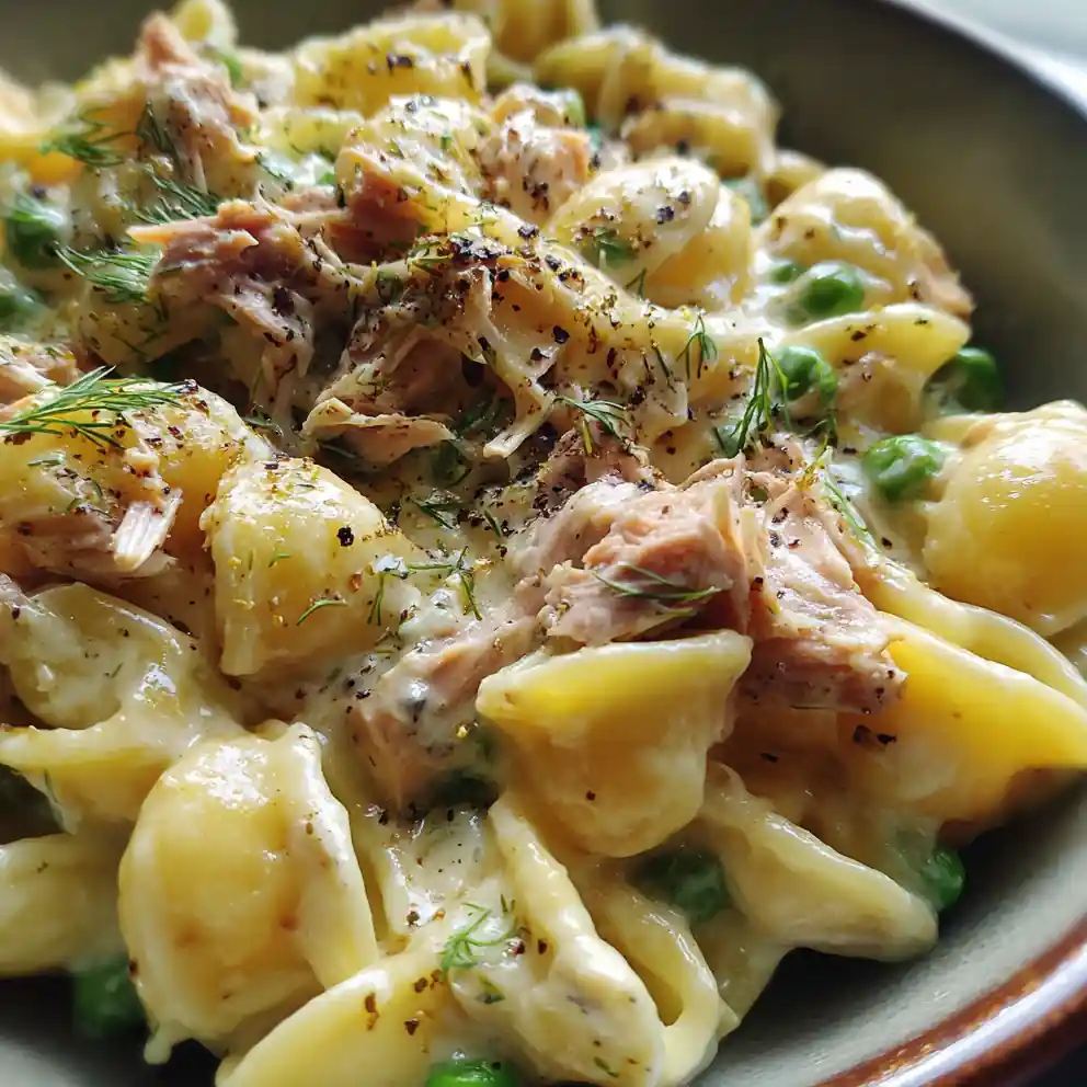 tuna helper recipe Creamy Pea Skillet