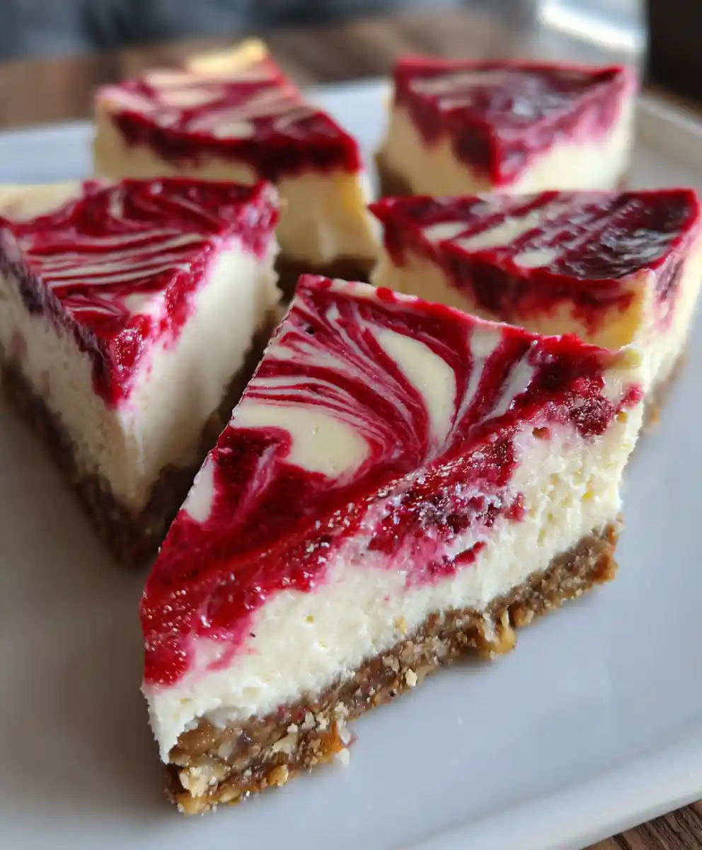 vegan cheesecake recipe Raspberry Marble Swirl