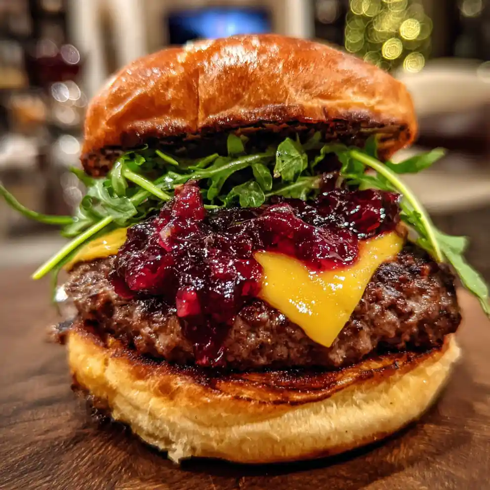 venison burger recipe Cranberry Onion Jam