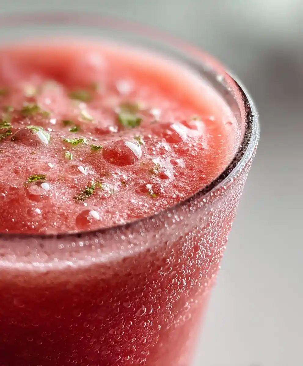watermelon smoothie recipe with Deep Pink and Mint Speckles