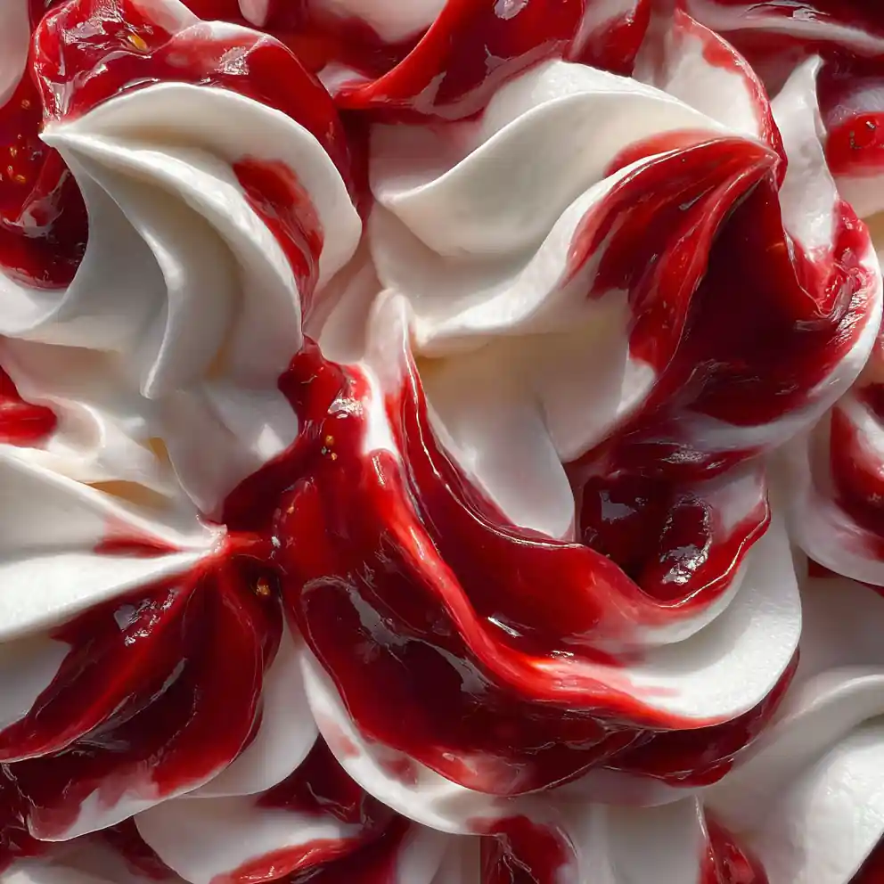whipping cream recipe Strawberry Coulis Ribbon Peaks