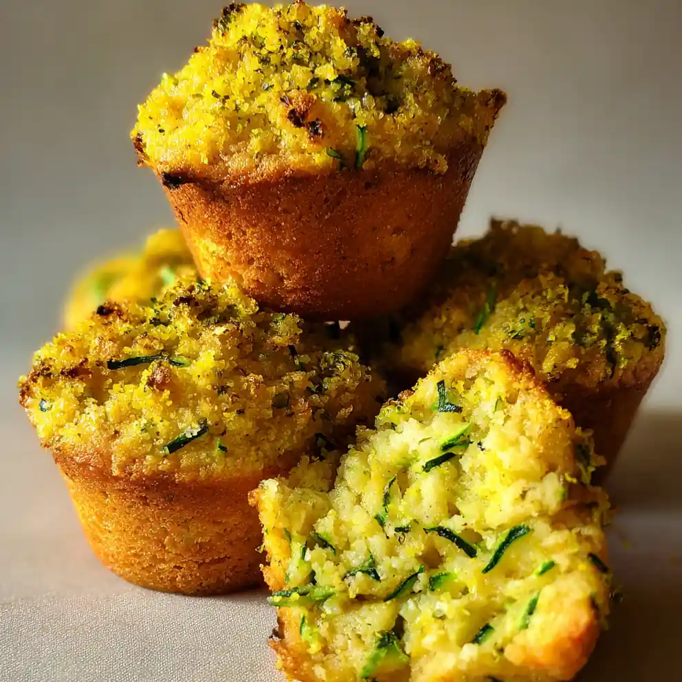 zucchini muffins recipe with Golden Turmeric Crumble