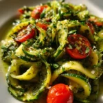 Zucchini Noodles Recipe Basil Pesto Ribbons With Cherry Tomato 1760453548.5056963
