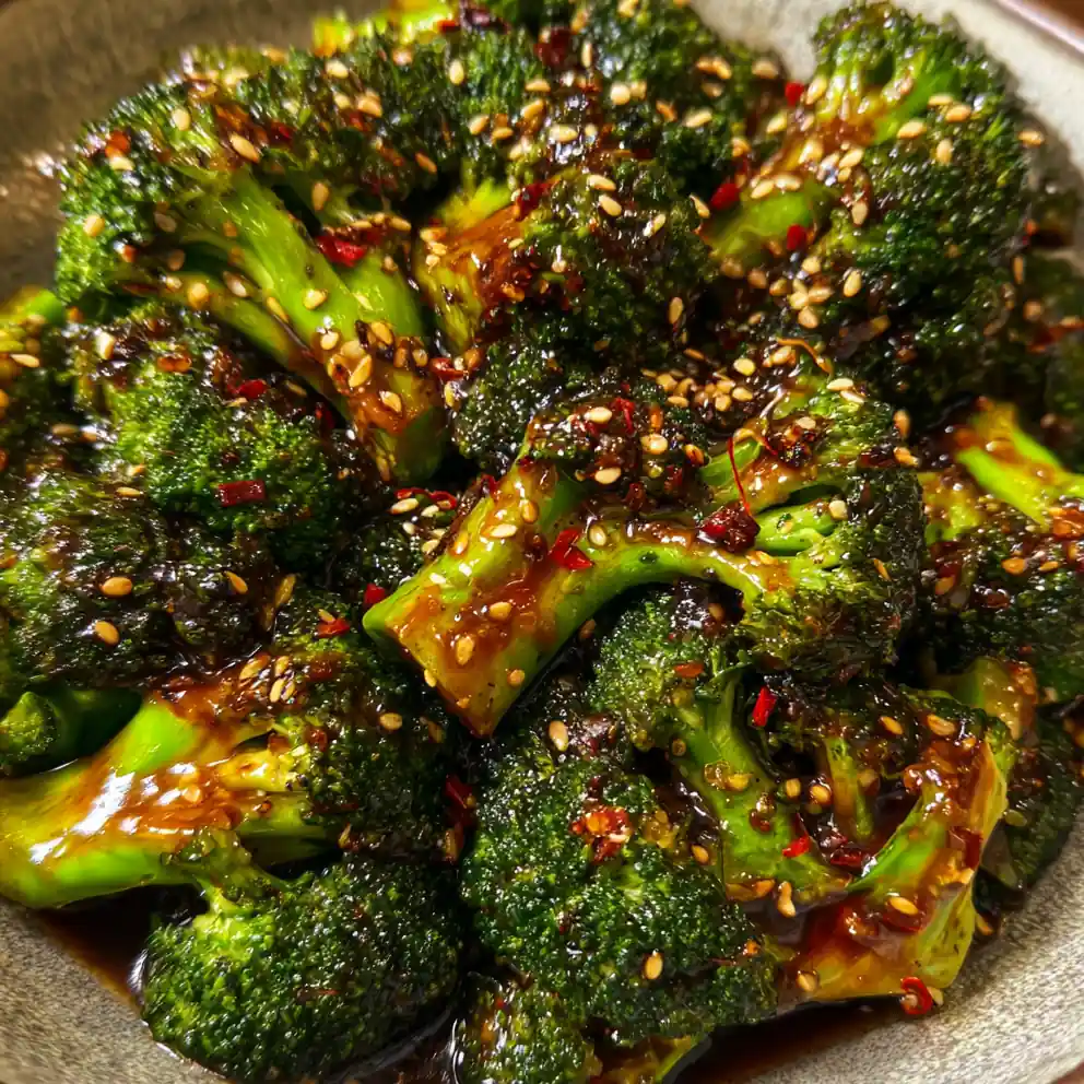 asian broccoli recipe Garlic Soy Glaze and Chili