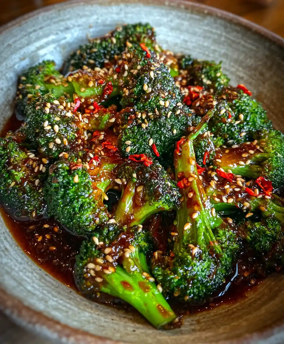 asian broccoli recipe Garlic Soy Glaze and Chili