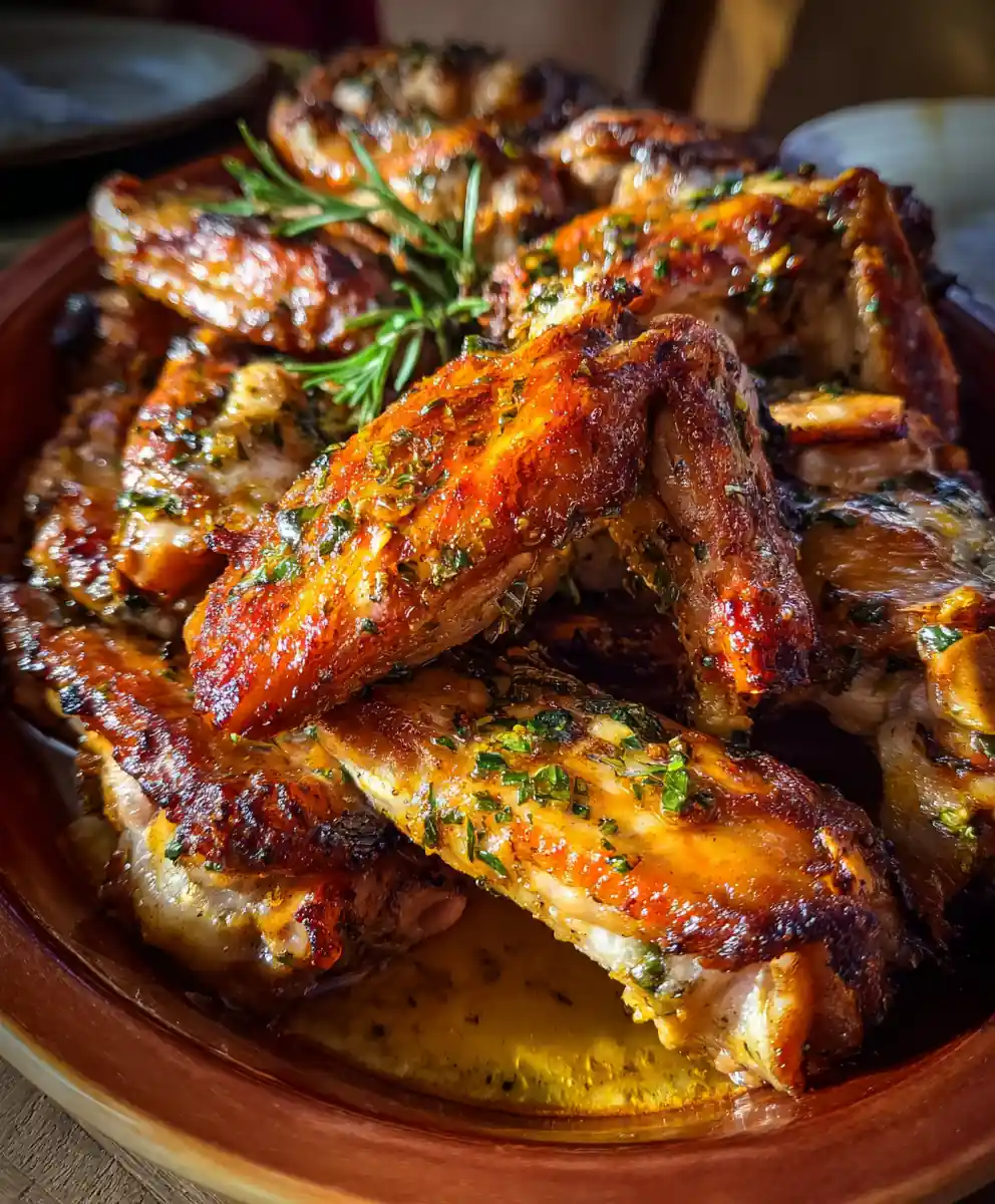 baked turkey wings recipe Paprika Butter and Herb Shine