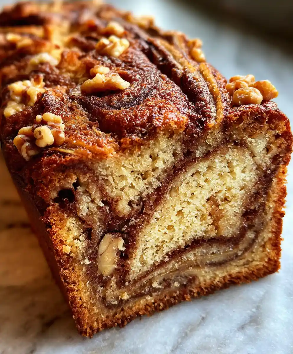 banna bread recipe Walnut Cinnamon Swirl