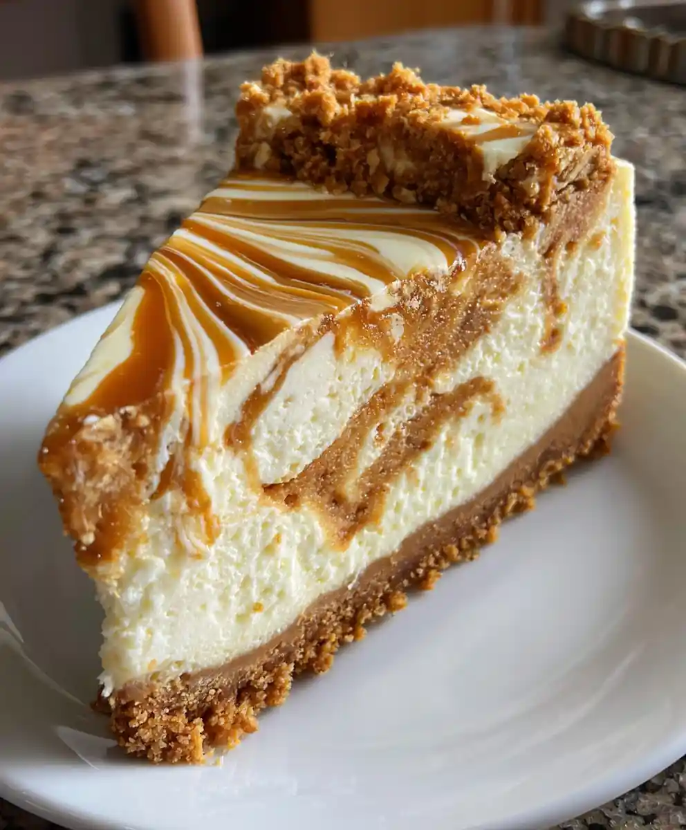 biscoff cheesecake recipe Caramel Swirl and Cookie Crust